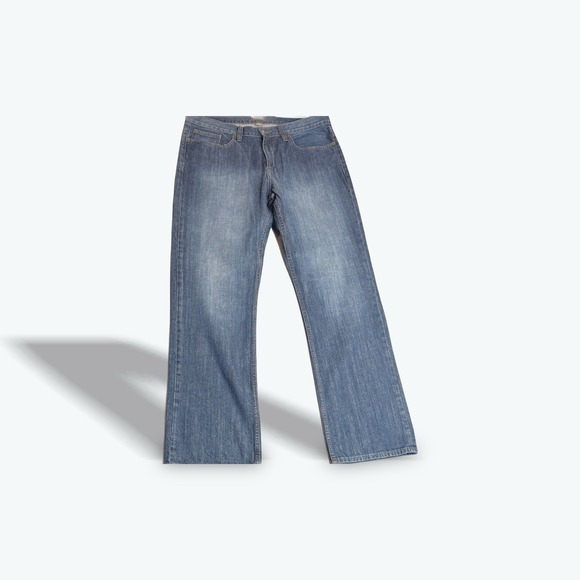 Perry Ellis Portfolio Jeans Dark‎ Wash Straight Leg Dressy Casual Men's 34x32 - Picture 1 of 8